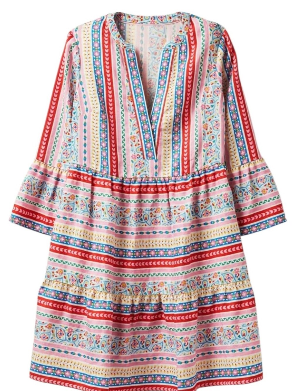 Boden Relaxed Linen Tiered Dress sz 4